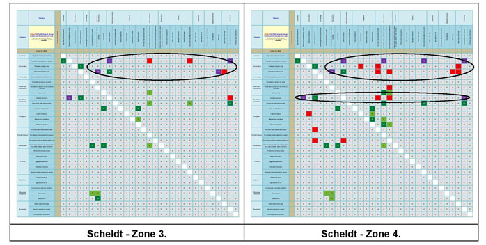 Figure 21b:  Main conflict scores for the Scheldt Estuary.