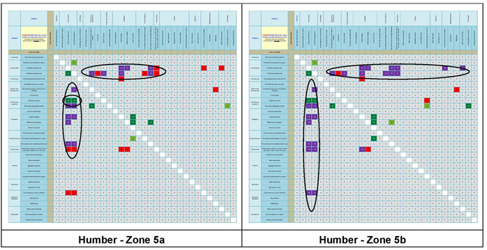 Figure 24c:  Main conflict scores for the Humber Estuary.