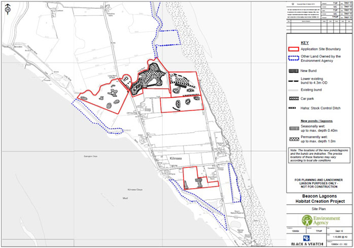 Figure 6: Displays the Kilnsea Wetlands Habitat Creation Project Site Plan.