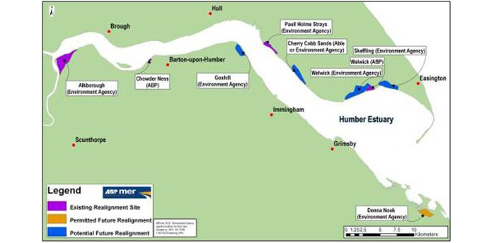 Figure 1: Location of Donna Nook within the Humber Estuary