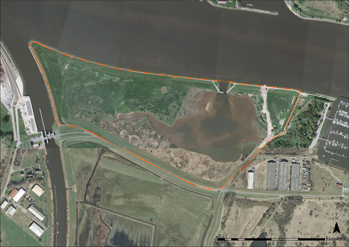 Figure 2: Aerial photograph of project area