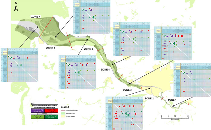Figure 14:  Elbe - high scoring user interactions per zone.